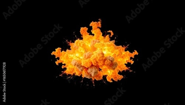 Obraz fire on black background