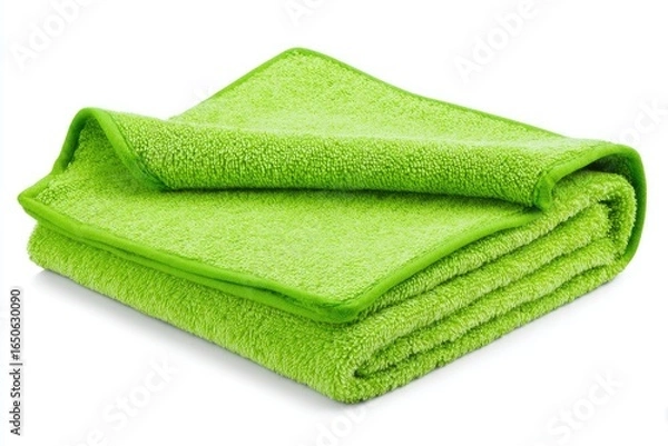 Fototapeta Folded lime green towel