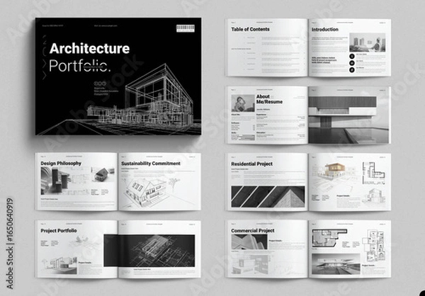 Obraz Architecture Portfolio Template Design Landscape