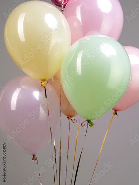 Obraz Multicolored balloons filled with helium