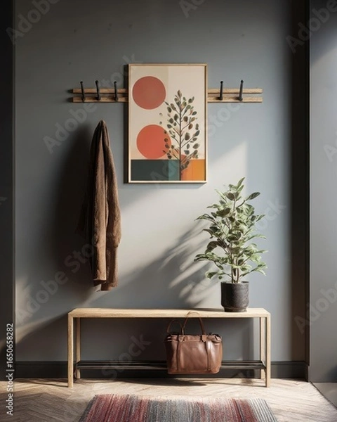 Fototapeta Cozy Minimalist Entryway Design