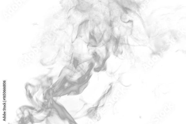 Fototapeta Realistic black smoke or fog effect isolated on transparent background. Rising steam special effect. Smoke overlay for Graphic design elements. PNG