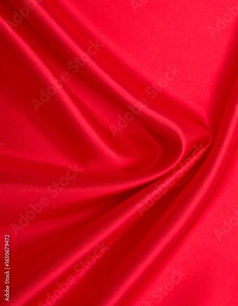 Obraz Smooth, vibrant crimson fabric folds