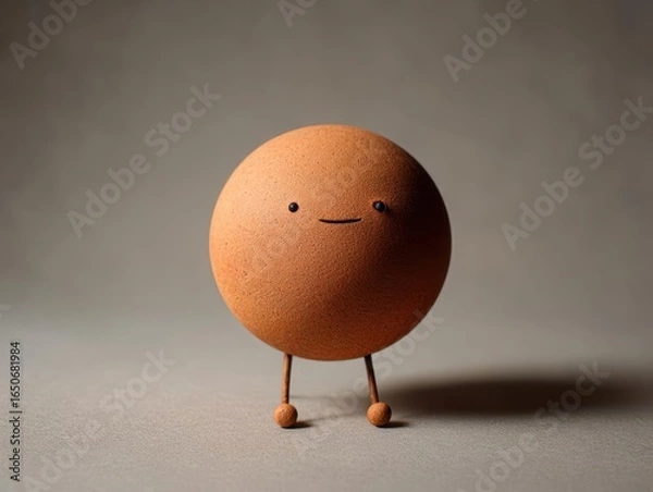 Obraz Cute Clay Sphere with Facial Expression