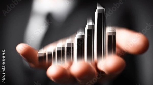 Fototapeta Business growth strategies corporate environment digital image professional setting hands-on approach financial success