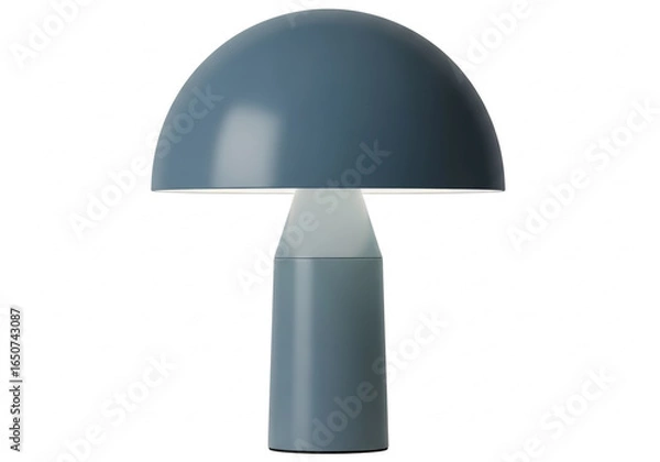 Fototapeta Modern mushroom shaped table lamp with blue grey finish