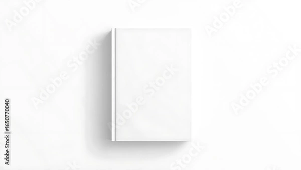 Fototapeta Blank White Book Mockup Closed Clean Minimalist Design Template