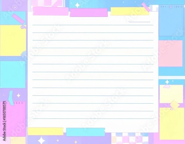 Fototapeta ノート　イラスト
