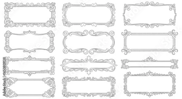 Obraz set of decorative elements