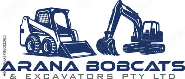 Obraz excavator silhouette illustration vector image