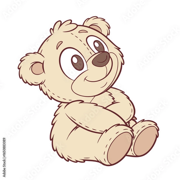 Obraz A Teddy Bear in vector art illustration