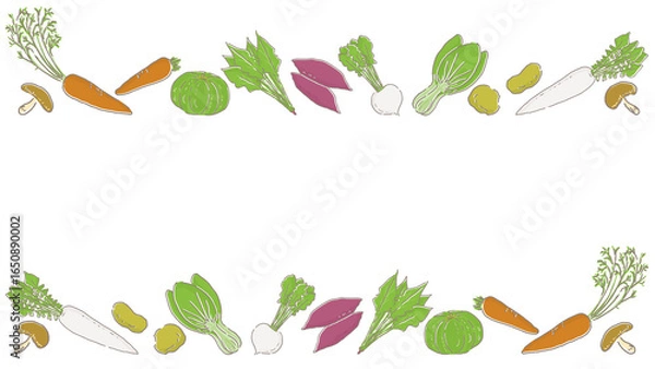 Obraz いろいろな野菜のフレーム