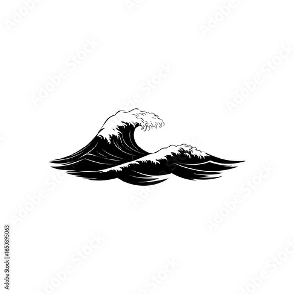 Fototapeta Wafe Ocean Vector