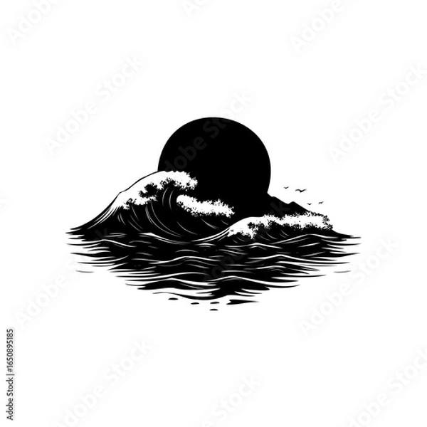 Fototapeta Wafe Ocean Vector