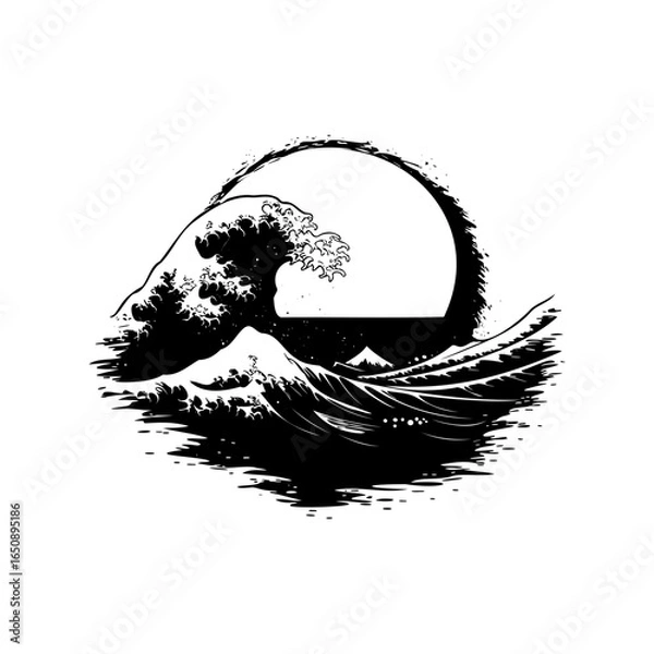 Fototapeta Wafe Ocean Vector