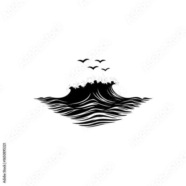 Obraz Wafe Ocean Vector