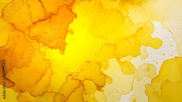 Obraz 黄色の水彩背景、テクスチャ