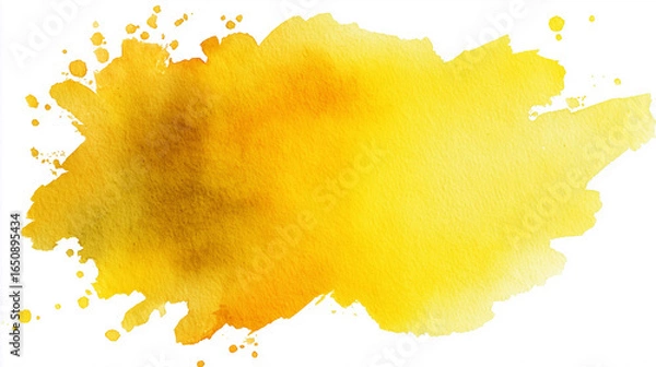 Obraz 黄色の水彩背景、テクスチャ