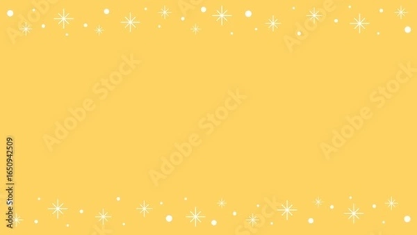 Fototapeta Simple and cute background of stars and snow