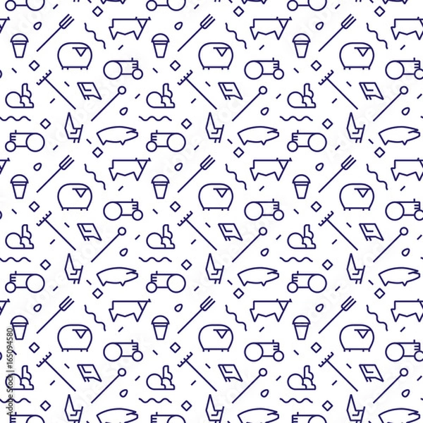 Obraz Geometrical farming pattern