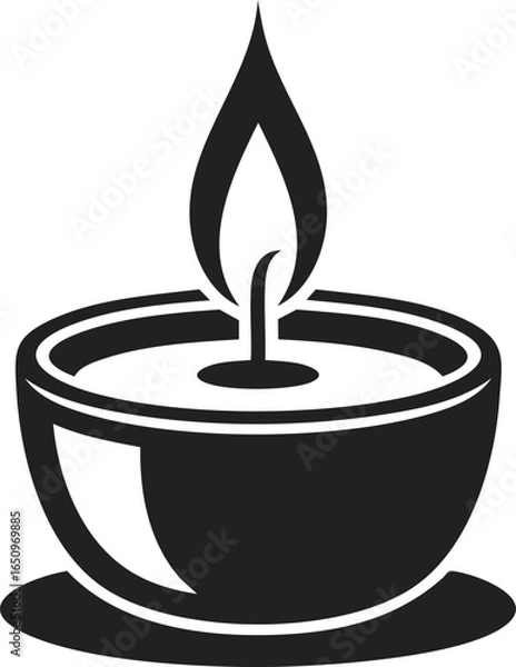 Obraz Spa candle, fragrant wax light, soothing aroma source, tranquil home decor, wellness ambience enhancer, relaxation accessory