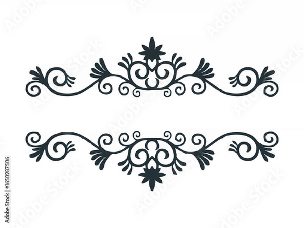 Fototapeta Decorative floral split frame...