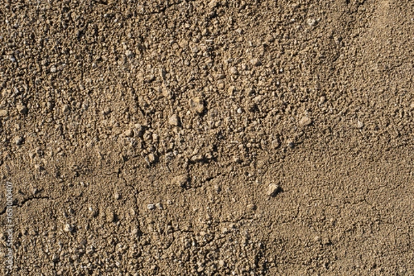 Obraz Clay soil. Dry clay surface texture, abstract brown background.