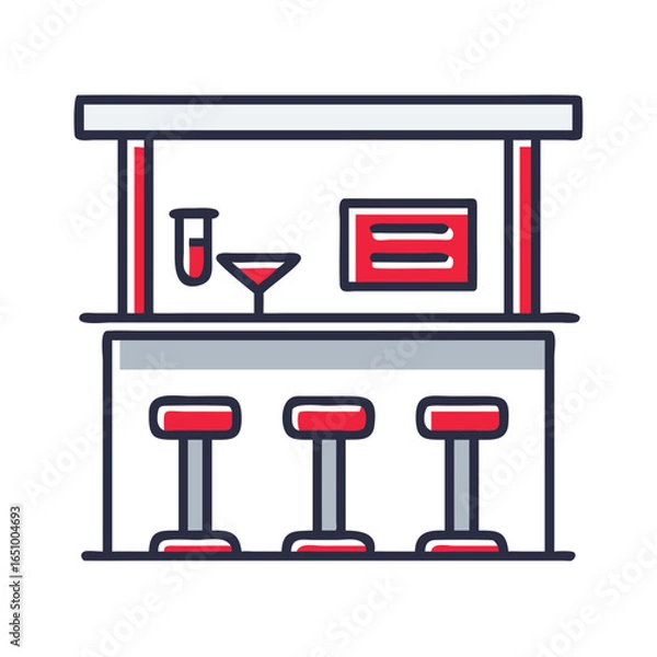 Obraz Modern Bar and Pub Interior Icon