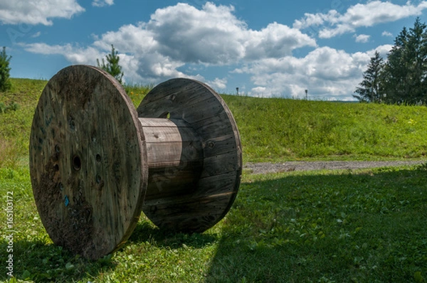 Obraz Cable spool on a farm