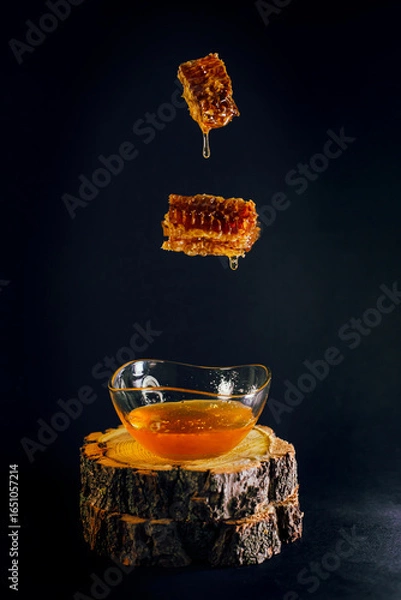 Obraz honeycombs over a saucer
