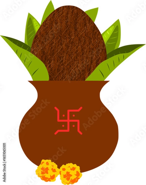 Obraz Hindu Pooja Kalash