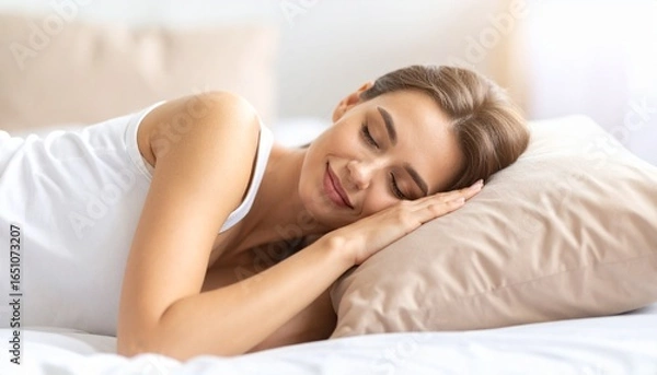 Fototapeta 昼寝をする女性の写真