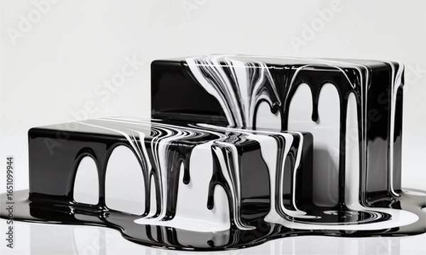 Obraz black and white background