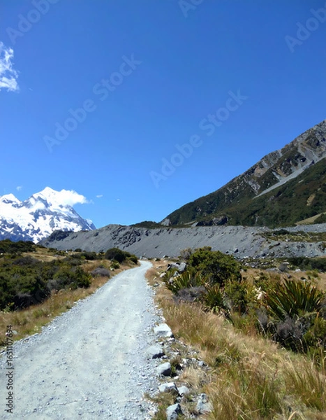 Obraz Mountain path through scenic landscape