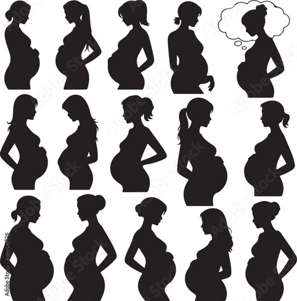 Obraz Pregnant Woman Silhouette Vector – Motherhood Design

Mom to Be Vector Bundle – Pregnancy Silhouette Collection

Mother and Baby Silhouette Vector for Family and Maternity Design