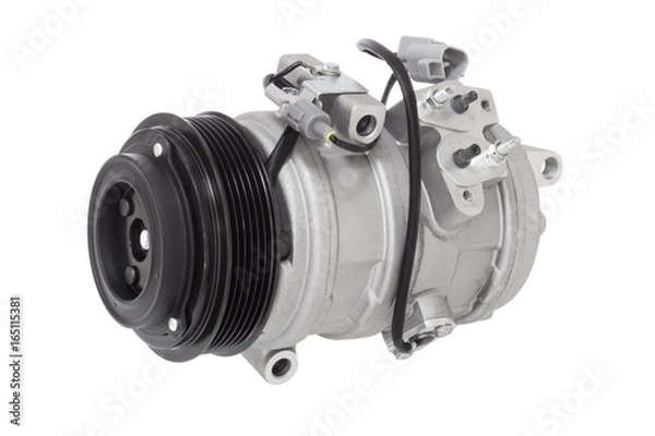 Obraz automotive air conditioning compressor on a white