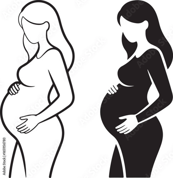 Obraz Pregnant Woman Silhouette Vector – Motherhood Design

Mom to Be Vector Bundle – Pregnancy Silhouette Collection

Mother and Baby Silhouette Vector for Family and Maternity Design
