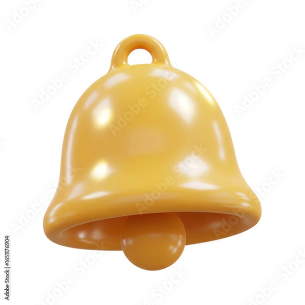 Obraz Yellow bell isolated on transparent background