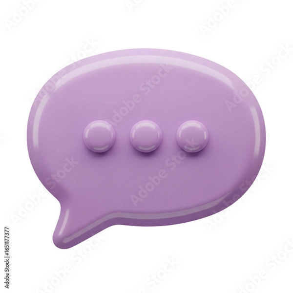 Obraz Purple chat isolated on transparent background