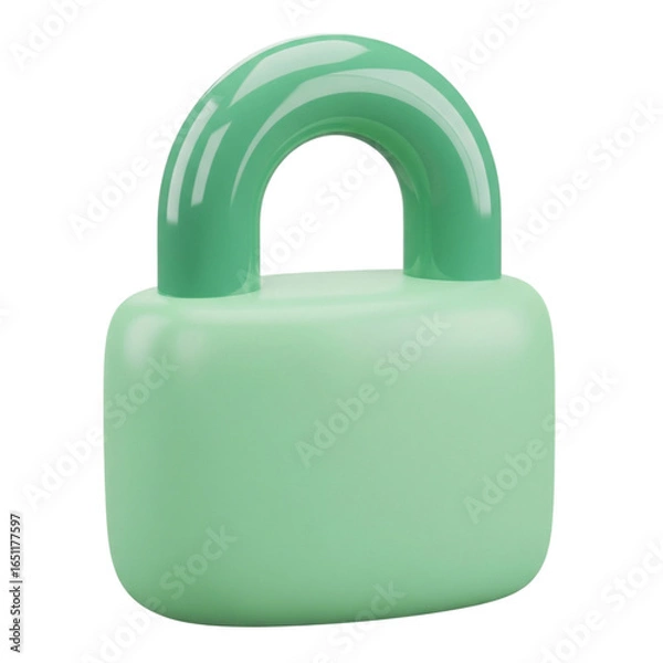 Obraz Padlock isolated on transparent background