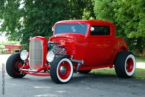 Obraz Red hot-rod car