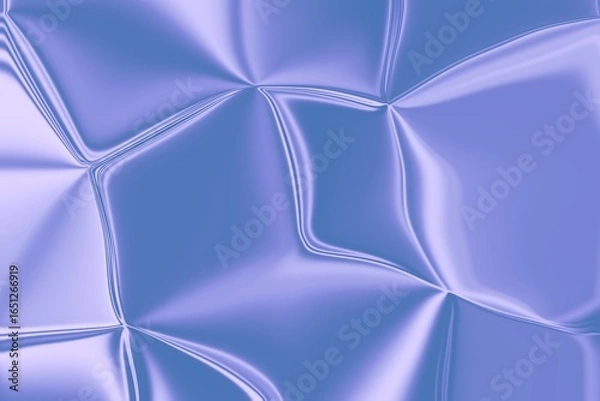 Fototapeta Abstract glossy background resembling metallic foil or satin fabric. Modern texture with blue-purple gradients in a futuristic style.