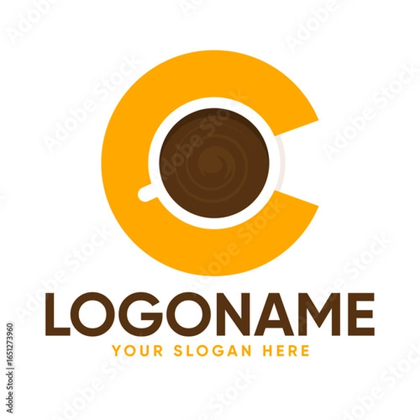 Obraz Letter C Coffee Cup Logo