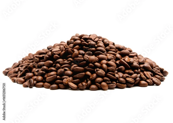 Fototapeta coffee beans isolated on white background PNG ,AI GENERATED