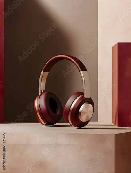 Obraz headphones on the table