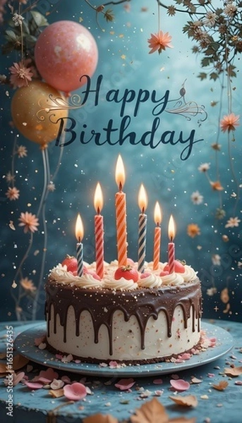 Fototapeta Birthday cake