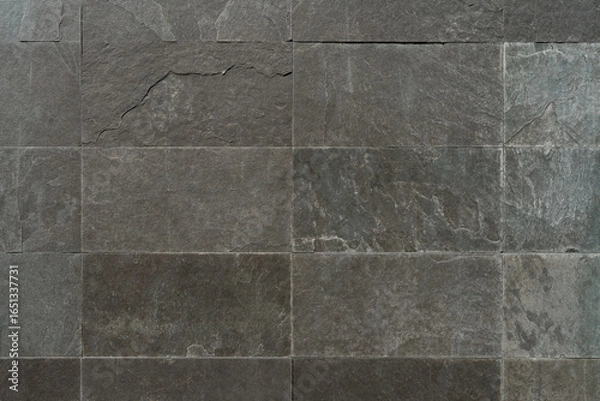 Obraz Dark grey slate tiles background, natural stone texture.
