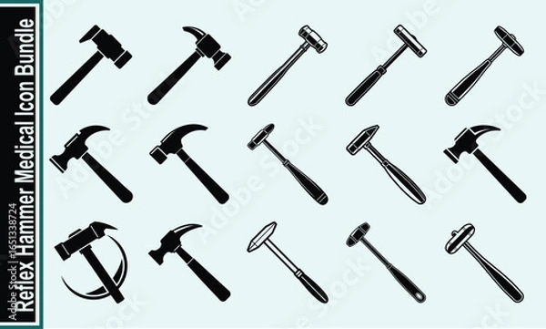 Obraz Set of different construction tools vector illustration with hammer wrench screwdriver and repair equipment icons