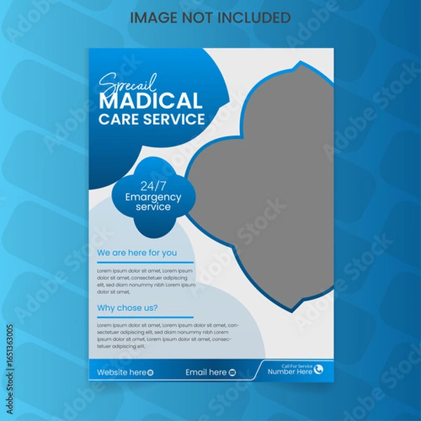 Obraz medical flyer Design concept a4 layout