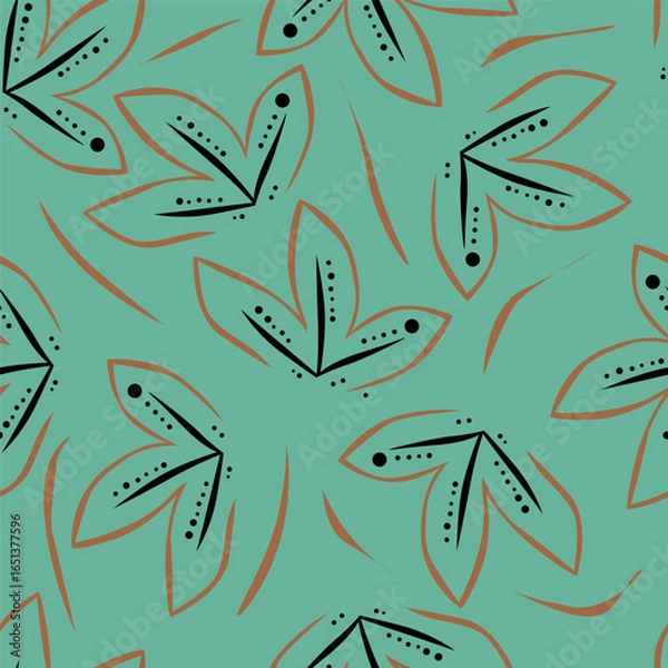 Fototapeta seamless floral pattern